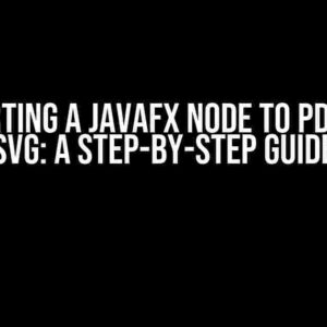 Converting a JavaFX Node to PDF using SVG: A Step-by-Step Guide